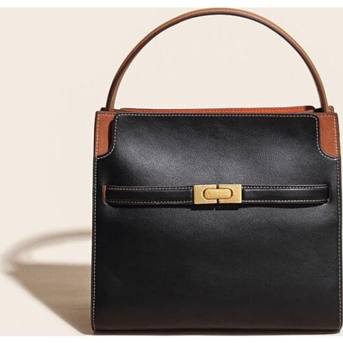 Genuine Leather Women Casual Totes 2021 New Fashion Shoulder Messenger Handbag Simple Purses and Handbags for Office Lady Bolso