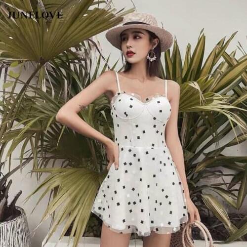 2021 Summer Fashion Printed Dress White Black Fashion Beach Dress Party Sexy Strap Dress For Women Girl Backless Dress Swimsuits