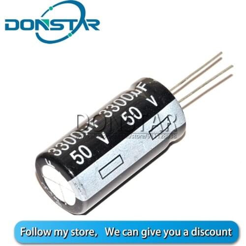 5PCS 3300UF 50V Electrolytic capacitor 50V 3300UF 18*35MM Aluminium electrolytic capacitor