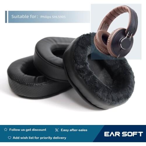 Earsoft Replacement Ear Pads Cushions for Philips SHL5905 Headphones Earphones Earmuff Case Sleeve Accessories