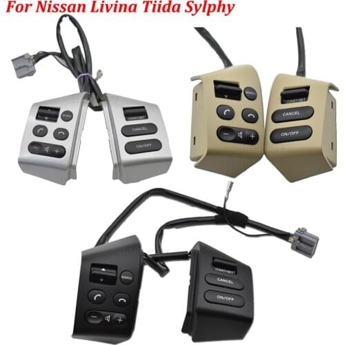 Car Accessories Buttons FOR Nissan LIVINA & FOR Nissan TIIDA & For SYLPHY NEW Steering Wheel Control Buttons With Backlight