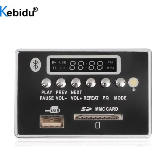 Car Audio USB TF FM Radio Module Wireless Bluetooth Car Kit 6V 12V MP3 WMA Decoder Board MP3 Player with Remote Control