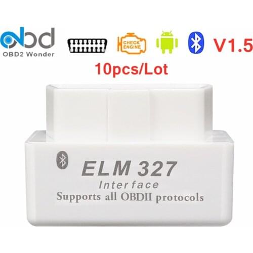 10PCS/Lot V1.5 OBD2 Code Reader ELM327 V2.1 Bluetooth Auto Car Diagnostic Tool elm 327 Scanner For Android/Windows OBD2 Protocol