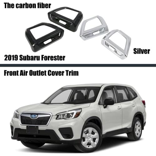For Subaru Forester 2019 2020 2x Left Right Carbon Fiber Dashboard Side Air Vent Outlet Cover Car Interior Overlay Trim Fit
