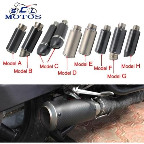Sclmotos - Motorcycle Muffler Pipe Moto Exhaust GP Escape Dirt Bike,Street Bike,Scooter ATV Quad CB400 GSXR MT07 ER6N CBR Racing