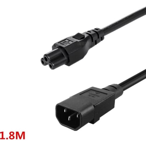 IEC 320 C14 Male Plug to C5 Female Adapter Cable IEC 3 Pin Male to C5,180CM,1 PCS