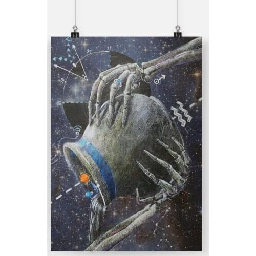 Aquarius the Water Bearer Constellation Poster Canvas Painting Wall Art Decor Living Room Bedroom Study Home Decoration Prints