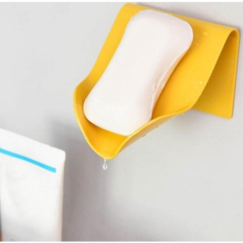 Creative Kitchen Bathroom Soap Holder Rack Storage Shelf Tray Draining Bathroom Wall Free Black/Nickel Storage Soap Holder