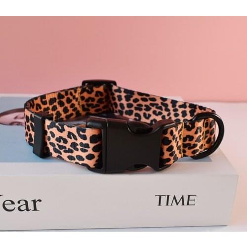 Leopard color suit pet accessories designe for beagle collars dog leash dogs beagle pet kit dog collar and leash set