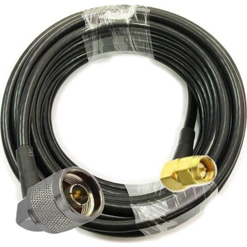 LMR195 Cable SMA Male RA to N Male Right Angle Connector RF Coaxial Extension Jumper Cable 50ohm 1m 3m 5m 10m 15m 20m 30m