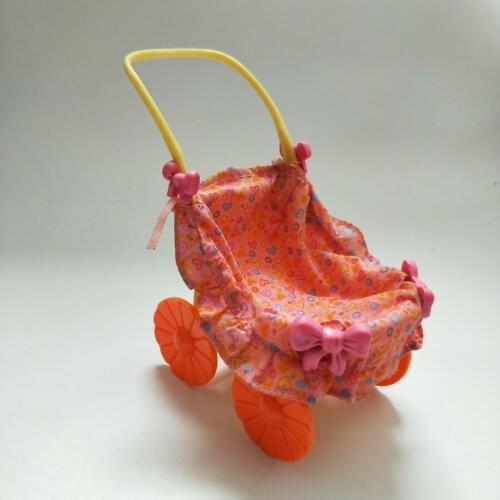 Cute Dollhouse Doll House Accessory Baby Carriage Plastic Furniture Pram Children Girl Birthday Gift