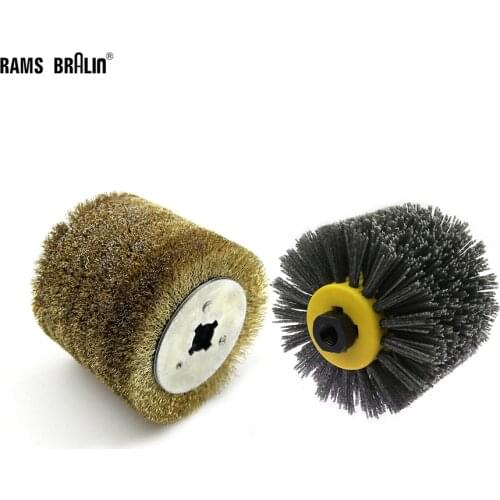 2 in 1 Woodwooking Polishing Wheel Brush 120*100*19mm Drum Sander Tools for Woodworker