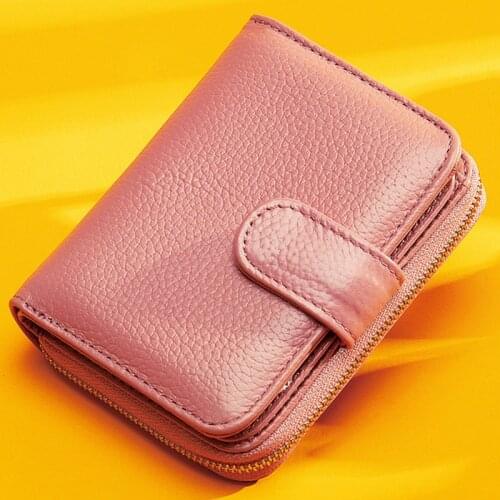 New Fashion Women Wallet Long Clutch Bags Small Coin Purse Zipper Genuine Leather Female Card Holder Womens Wallets And Purses