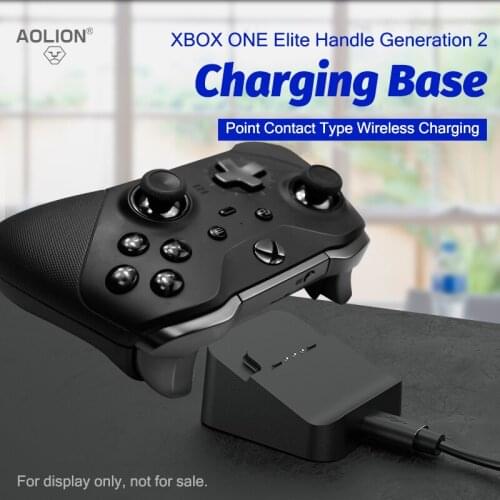Aolion New Wireless Charger Dock Charger For Xbox One Elite 2 Contact Type Gamepad Charging Dock Station