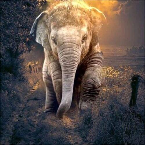 New Arrivals 5D DIY Full Round/Square Diamond Painting Elephant Embroidery Cross Stitch Rhinestone Mosaic Home Decor Art Y1360