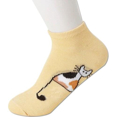 New Women Socks Cute Cats Boat Socks Cartoon Short Invisible Socks Breathable Nonslip Socks L0J3