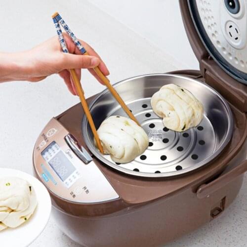 S/M/L 304 Stainless Steel Steamer Household Thickening Deepening Rice Cooker Steaming Basket Vegetable And Fruit Drain Basket