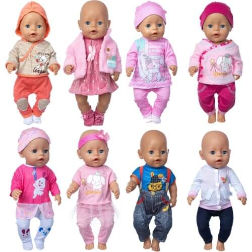 Reborn Baby Dolls Clothes Coat Hooded Sweater for 17 inch Girl Doll Jacket Toys Doll Outfits