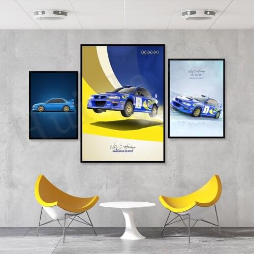 Subaru Poster 22B Side automotive racing icons car art illustration design print