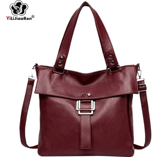 Casual Ladies Hand Bags Sets Large Capacity Women Handbag Soft Leather Tote Bag Luxury Handbags Women Bags Designer 2020 Sac