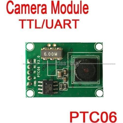 PTC06 Micro Serial JPEG Camera Module CMOS 1/4 inch TTL / UART Interface for AVR 51 STM32 video control picture VC0706 QVGA