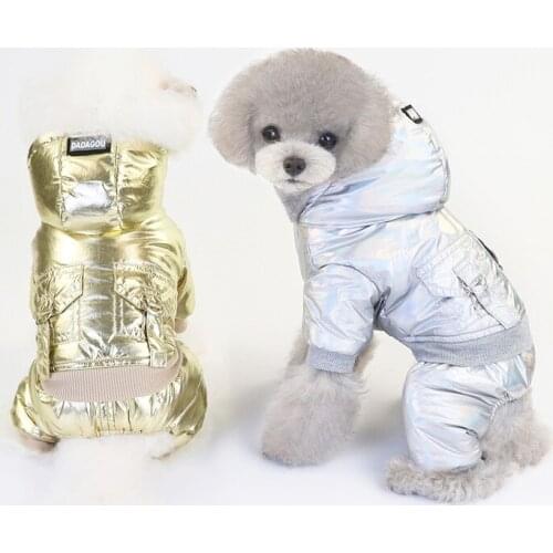 Pet Dog Down Jacket Winter Warm Golden Jacket For Small Medium Dogs Top Quality Plus velvet French Bulldog Coat