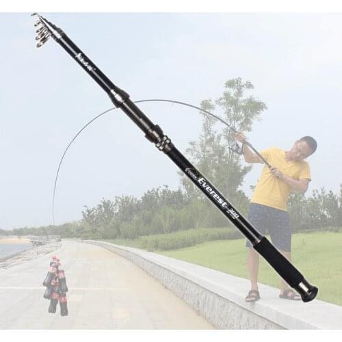 NEW 2.1m 2.4m 2.7m 3.0m 3.6m fishing fish Black Fishing Rod M Power High Carbon Spinning Fishing Stick sea rod Free shipping