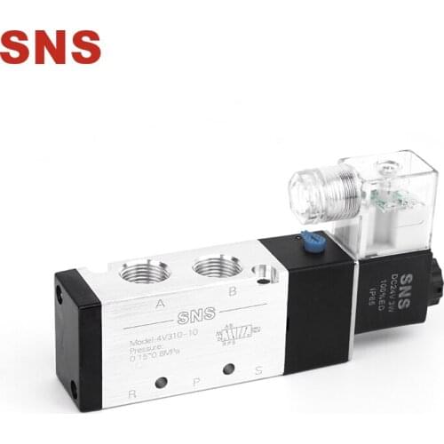 SNS 4V310-10/DC24V 5/2 Port 1/4 Inlet Single Coil Pilot-Operated Electric Solenoid Valve