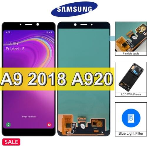 Super AMOLED 6.3'' LCD For Samsung Galaxy A9 2018 A920 A920F SM-A920F/DS LCD Display Touch Screen Digitizer Assembly Replacement
