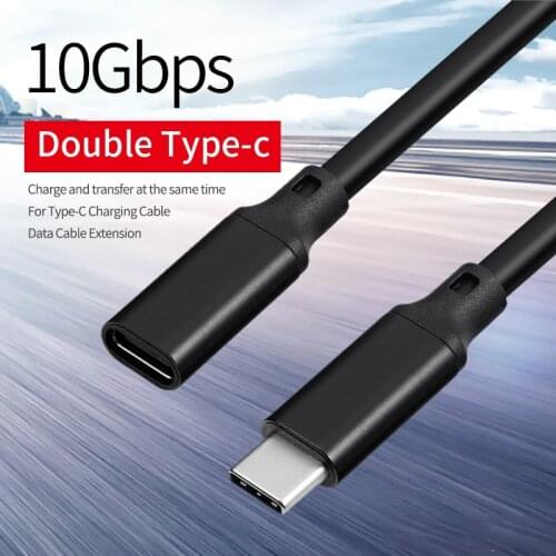 Type-c Male To Female Cables Type c Extension Cable PD 100W 5A 10Gbps Charging Data Cord USB C Wire 0.2m 0.5m 1m 2m