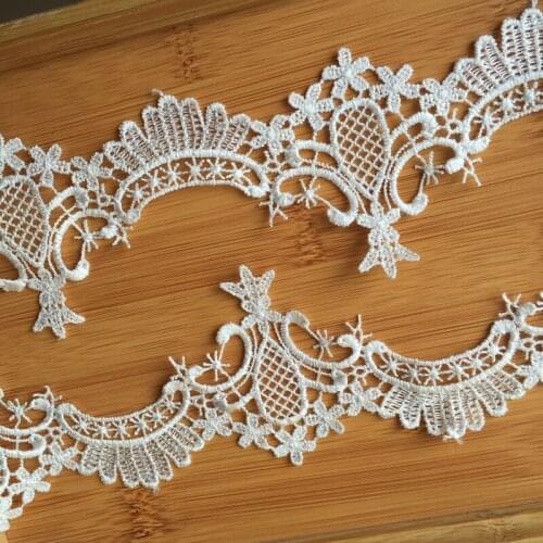 Water-soulble Embroidery Wedding Veil Lace Trim Handmade DIY Materials Lace Fabric Decor Accessories Width 6cm 6Ms/lot