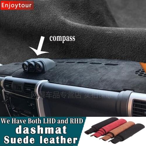 For Toyota FJ Cruiser Suede Leather Dashmat Dashboard Cover Pad Dash Mat Carpet Car-styling Accessories custom