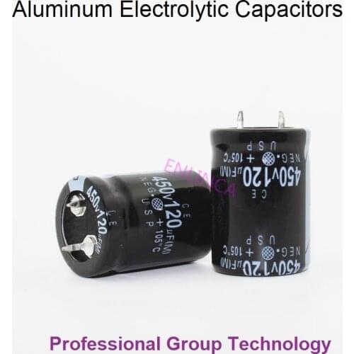 1pcs RH2 Good quality 450v120uf Radial DIP Aluminum Electrolytic Capacitors 450v 120uf Tolerance 20% size 22x30MM 20