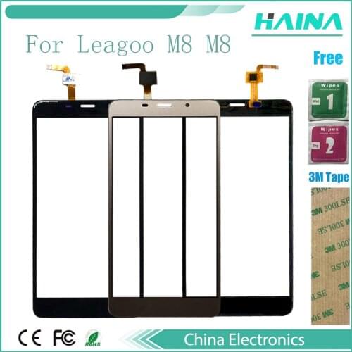 10pcs/lot 5.7 inch Phone Touchscreen For LEAGOO M8 Touch Screen Digitizer Panel For LEAGOO M8 3M tape