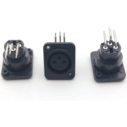 20PCS XLR 3pin Panel Mount Female Chassis Socket Connector adapter