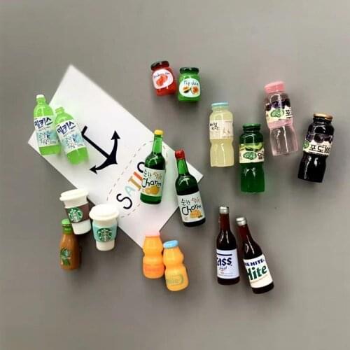 3 Pieces Fridge Magnet 3D Creative Home Decor Mini Fridge Decor for kitchen Cup Wine Bottle Pattern Stickers Gift Cartoon Magnet