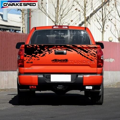 4x4 OFF ROAD Vinyl Decal For Toyota Tundra Car Rear Tail Decor Stickers Pickup Trunk Decals Auto Exterior Accessories
