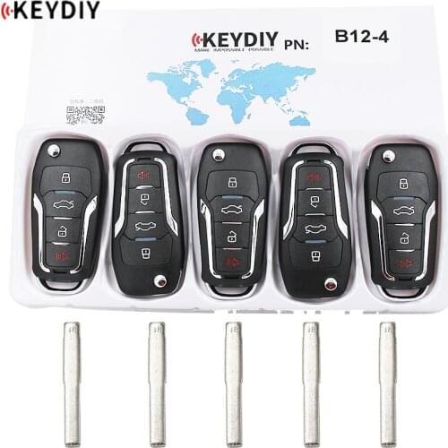 5PCS/LOT, KEYDIY Original Universal KD900 B Series Remote Control B12-4 with 5pcs NO.38/FO21 Key Blade