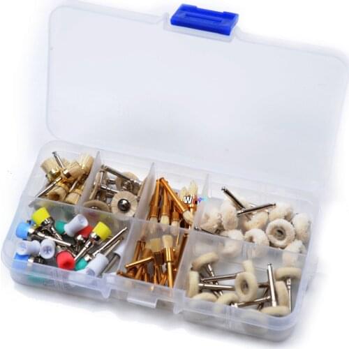 80pcs Dental Prophy Polishing Brushes Cup Latch Type Nylon Wheels Rotary Tools