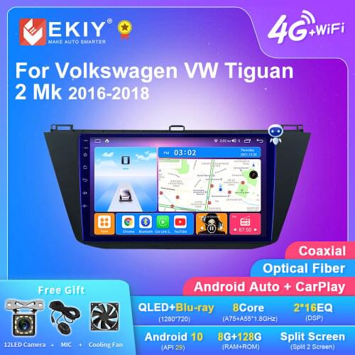 EKIY 10.1'' IPS Android 9.0 Car Multimedia Auto Radio For VW Volkswagen Passat B6/B7 Magotan/CC 2012-2015 Stereo GPS Navigation