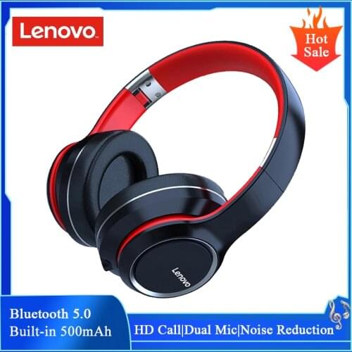 Lenovo HD200 Wireless Bluetooth Headphone Foldable Computer Headsets Noise Cancelling Sports Stereo Gaming Wireless Headphones