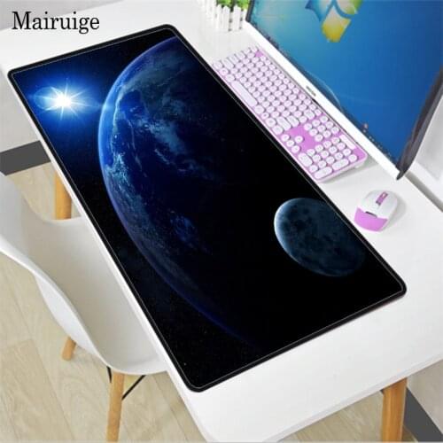 Large Mouse Pad Computer Desk Mat Lockedge Moon Planet Mousepad Gaming Accessoroes Laptop Gamer Keyboard Waterproof Maus Mat XXL