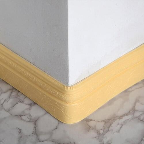 Home 3D Self-adhesive Decorative Wall Molding Skirting Line Mural Border Sticker For Wall Modern PVC Single-piece Package