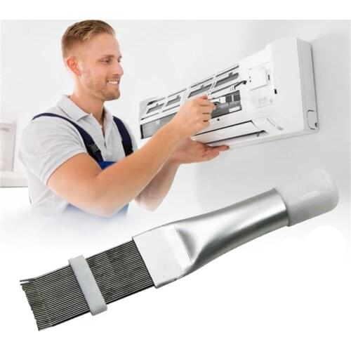 Stainless Steel Air Conditioner Fin Comb Condenser and Radiator Fin Straightener Cleaner Repair Air Conditioning Brush Accessory