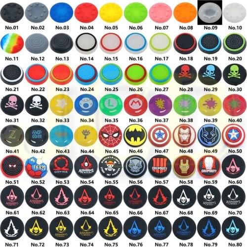 JCS 1PCS Thumb Stick Grips Caps For PS4 Pro Slim Silicone Analog Thumbstick Joystick Cover For Xbox 360 One PS3 PS5 Controller