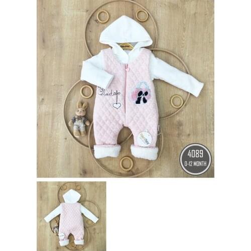 2020 New Born Baby Clothes Girl Boy Romper Hooded Jumpsuit Infant With Zipper Unisex Fleece Soft Cute Snow Suit Winter Thicken