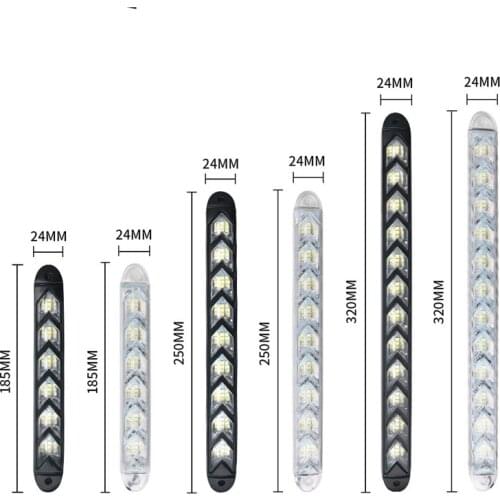 2PC 6/9/16 LED Car Flexible White/Amber Switchback LED Knight Rider Strip Light for Headlight Sequential Flasher DRL Turn Signal