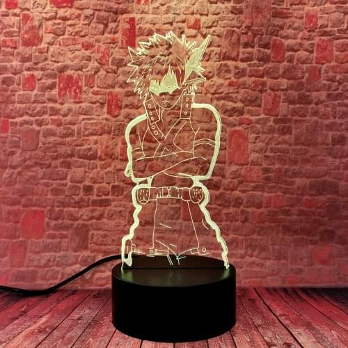 Cool 3D Desk Nightlight LED 7 Colors Changing Lamp MHA My Hero Academia Anime Figure Toys Boys
