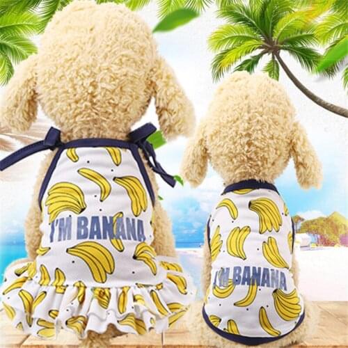 Dog Dress Summer Pet Small Medium Dog Vest Shirt Clothes Pineapple Pattern Puppy Cat t Shirt Dress Clothing Pets Beach Shirts