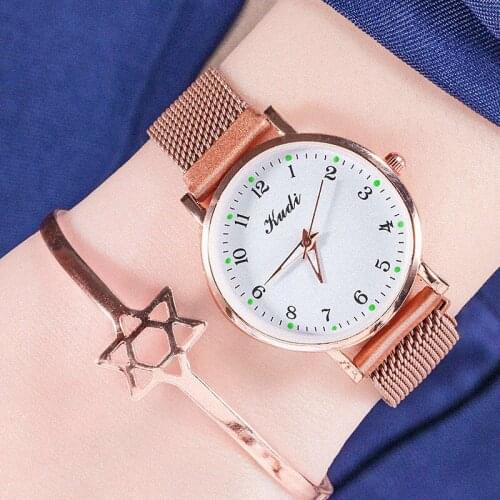 Fashion Simple Quartz Watch for Women Stylish Female Gold Magnetic Belt Wristwatch Luminous Ladies Watches Clock Reloj Mujer